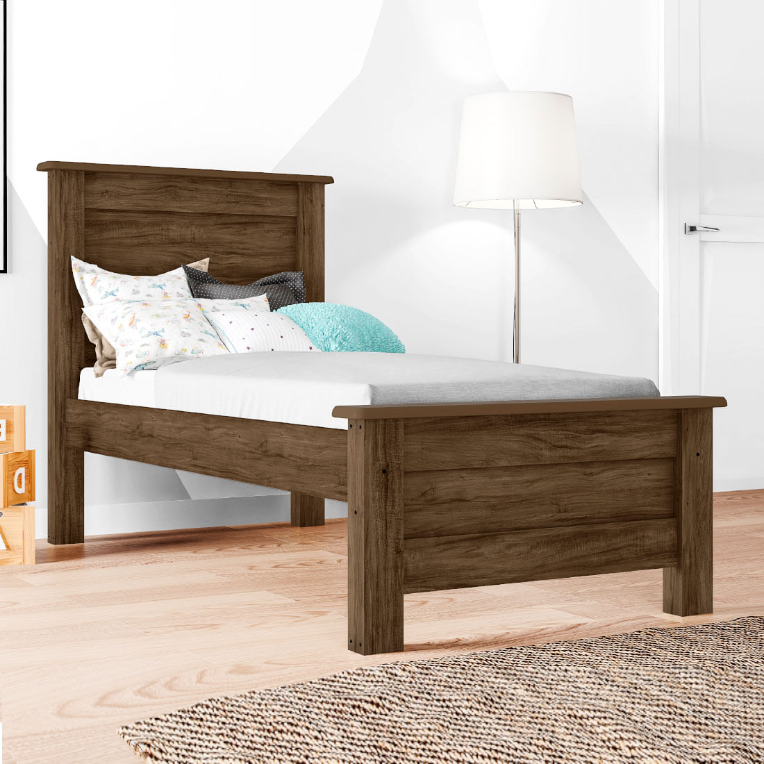 Cama de Solteiro 100% MDF Resistente Portugal