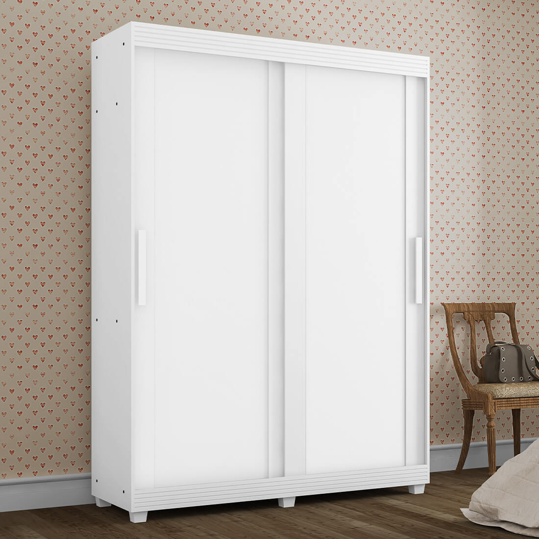Guarda Roupa Solteiro 2 Portas 3 Gavetas com Sapateira Assis