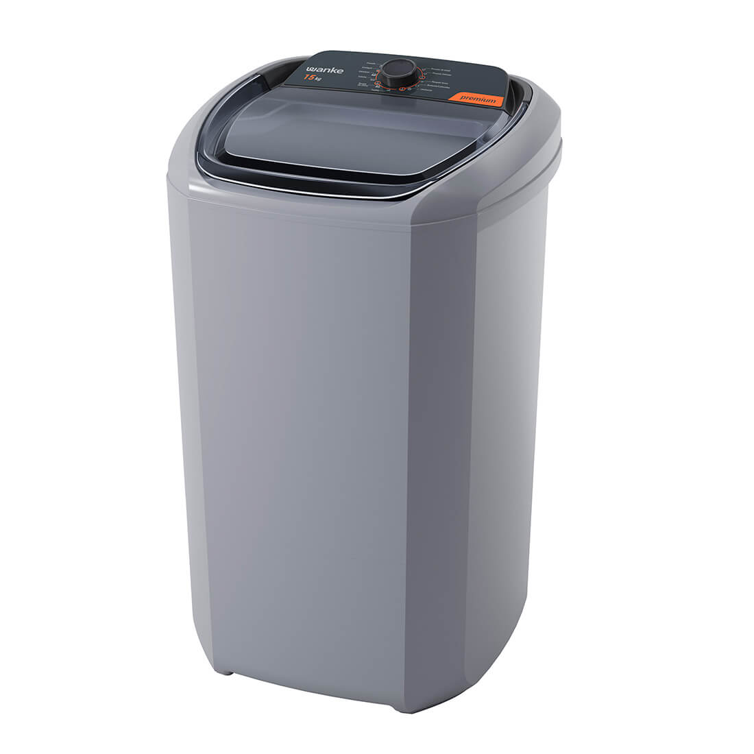 Máquina de Lavar Roupas Semiautomática Wanke 15kg 10 Programas Motor WEG Premium