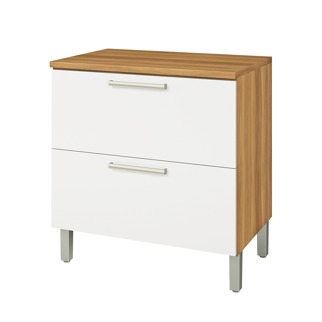 Armário de Cozinha Balcão 1 Porta 1 Gaveta 100% MDF Burguesa 80cm