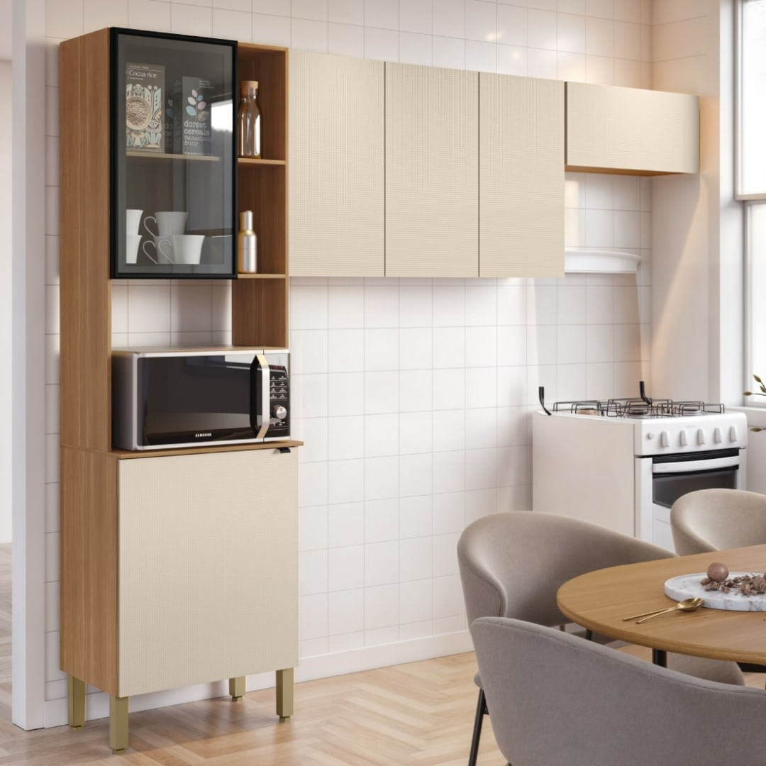 Armário de Cozinha Completa 6 Portas Dinamarca 250cm