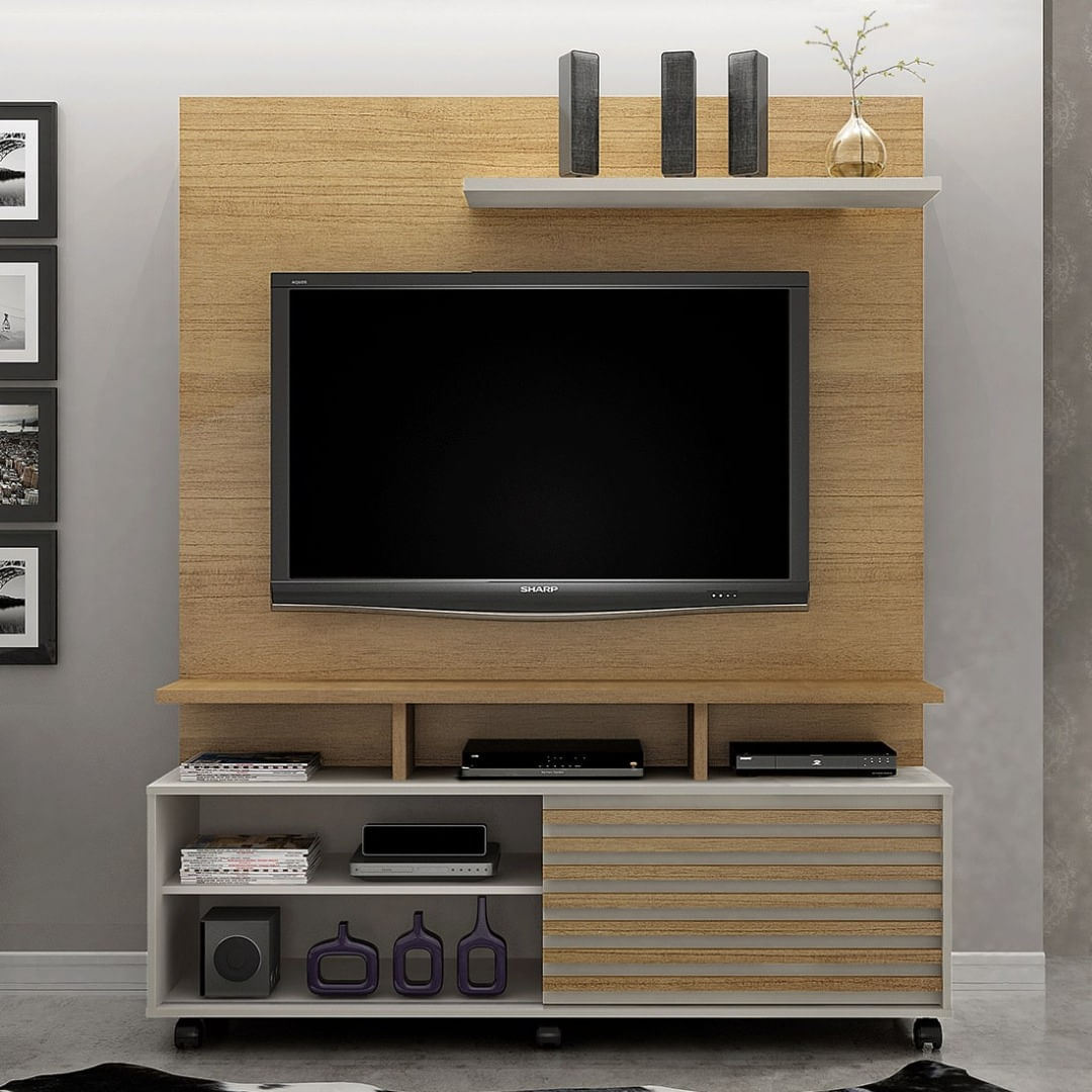 Estante Home para TV até 60" 1 Porta Deslizante Ipanema